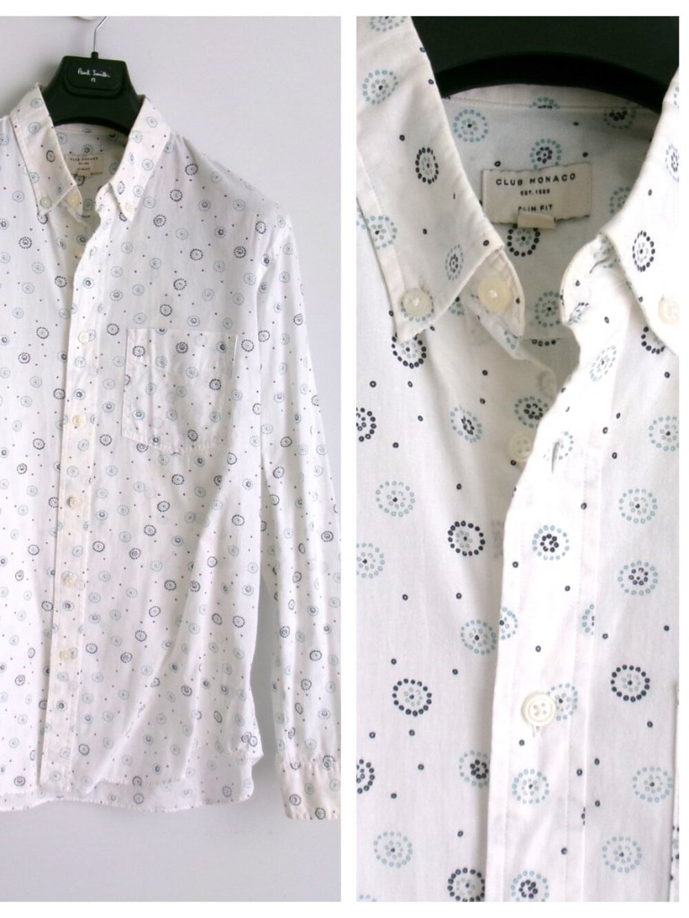 CLUB MONACO MEN'S PRINTED SHIRT Sz-L